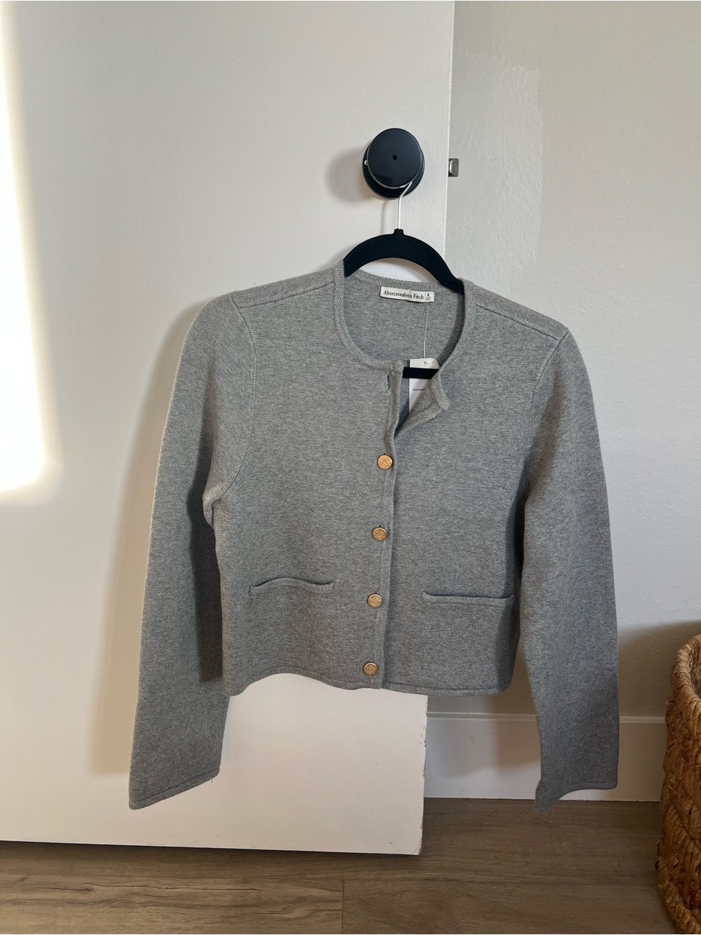 Abercrombie & Fitch Gray Button Front Cardigan